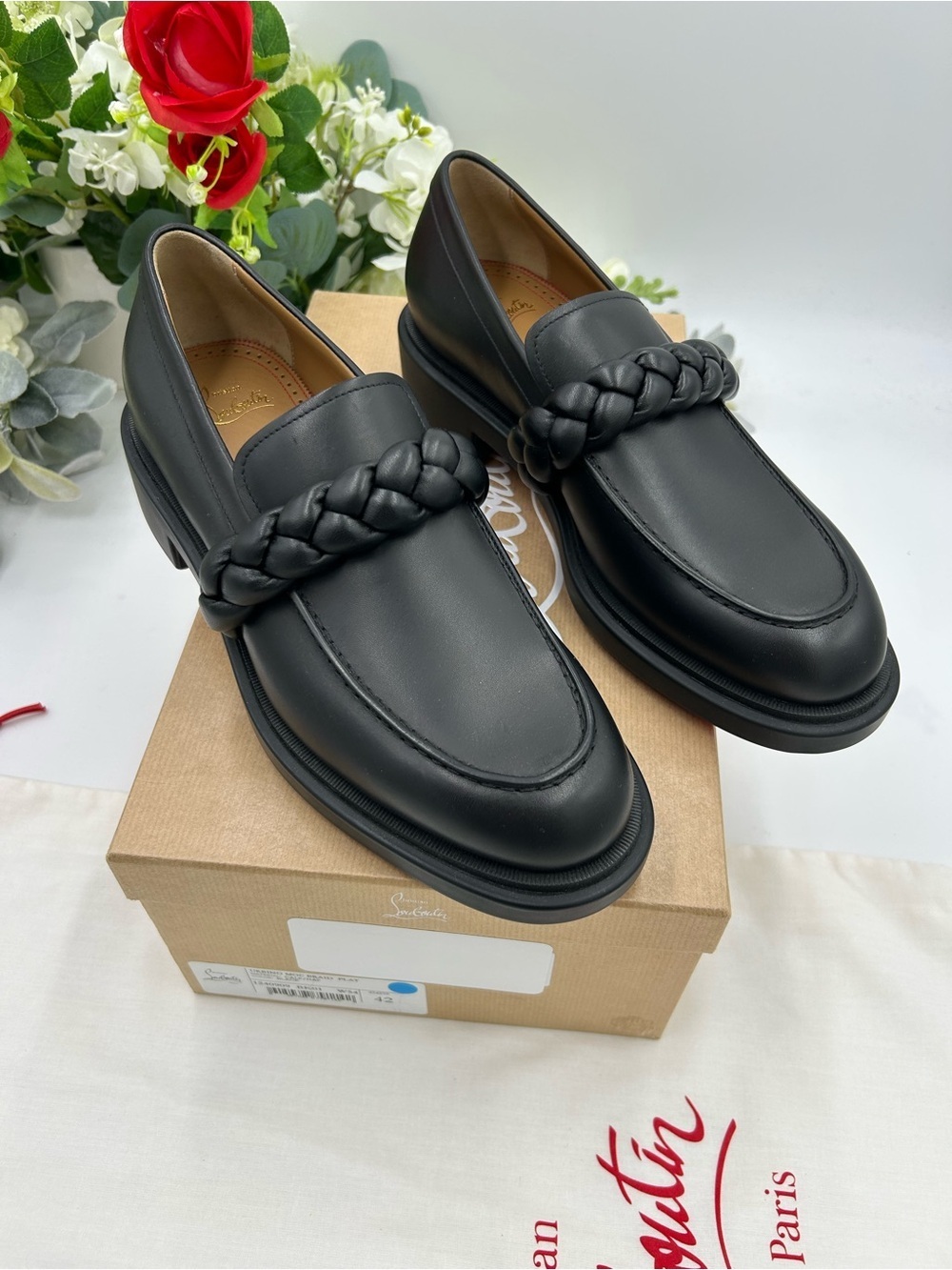 Men's Christian Louboutin URBINO leather loafers size 42 men in Italy